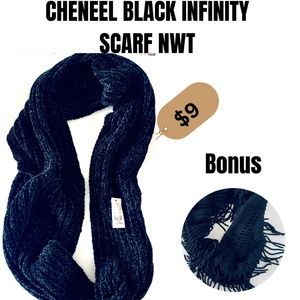 CHENEEL BLACK  INFINITY SCART with bonus NWT
